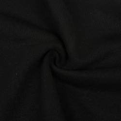 Ткань Футер 3-х нитка, Петля, цвет Черный (на отрез)  в Новокузнецке