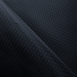 Ткань Оксфорд 300D PU Рип-Стоп СОТЫ, цвет Черный (на отрез)  в Новокузнецке