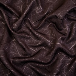 Ткань Блэкаут для штор &quot;Ледовое тиснение цвет Темно-Коричневый&quot; (на отрез)  в Новокузнецке