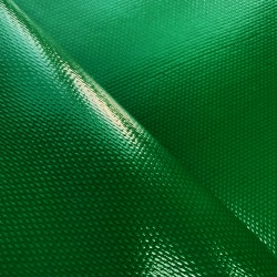 Ткань ПВХ 600 гр/м2 плотная, Зелёный (Ширина 150см), на отрез  в Новокузнецке