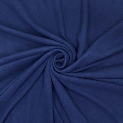 Ткань Флис Односторонний 130 гр/м2, цвет Темно-синий (на отрез)  в Новокузнецке