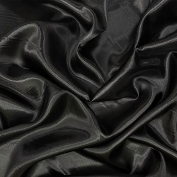 Ткань Атлас-сатин, цвет Черный (на отрез)  в Новокузнецке