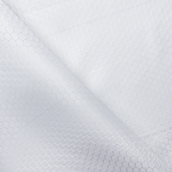 Ткань Оксфорд 300D PU Рип-Стоп СОТЫ, цвет Белый (на отрез)  в Новокузнецке