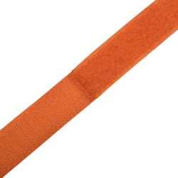 Контактная лента 25мм цвет Оранжевый (велькро-липучка, на отрез)  в Новокузнецке