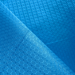 Ткань Оксфорд 300D PU Рип-Стоп СОТЫ, цвет Голубой (на отрез)  в Новокузнецке