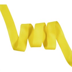 Окантовочная лента-бейка, цвет Жёлтый 22мм (на отрез)  в Новокузнецке
